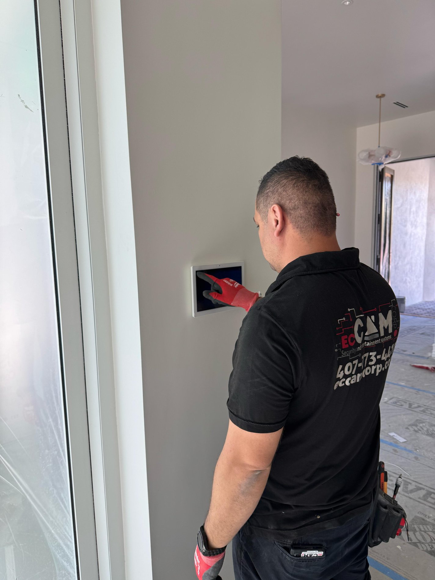 Control4 smart home panel installation in Lake Nona, Orlando